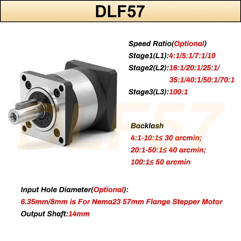 6.35/8/11/14 مللي متر مدخلات ا - مراجعة Planetary Gearbox Reducer Nema 23 34 وسعره