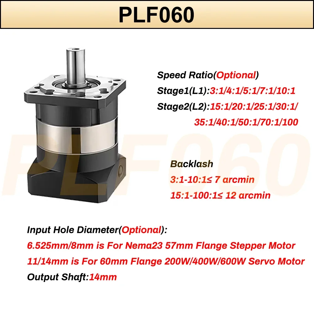 6.35/8/11/14 مللي متر مدخلات ا - مراجعة Planetary Gearbox Reducer Nema 23 34 وسعره