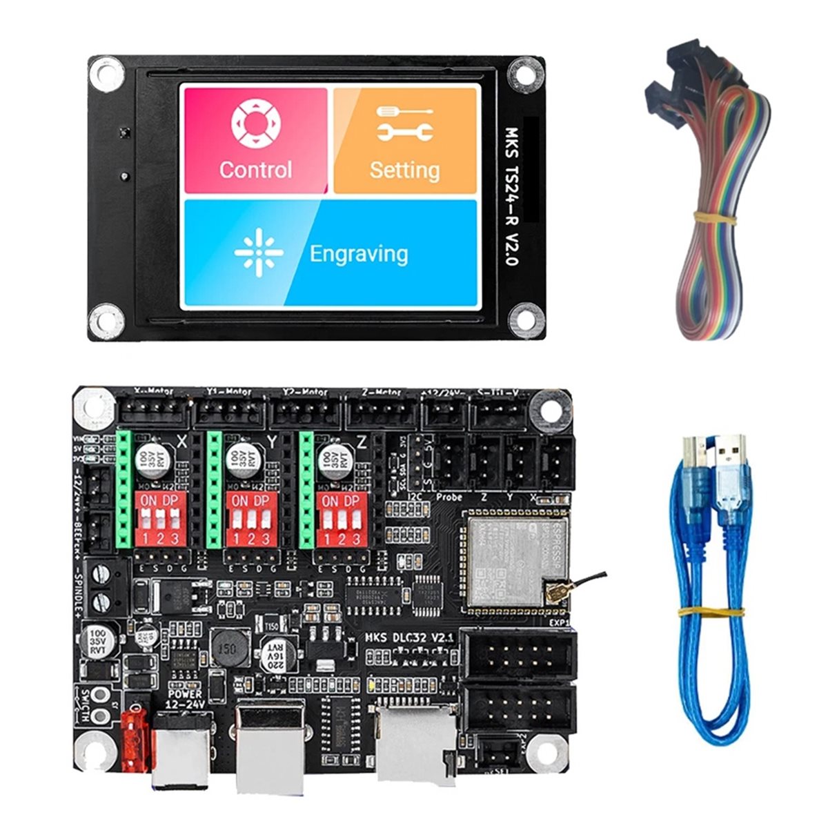 لوحة تحكم إلكترونية جديدة بدون - مراجعة Grbl 32 Bit Control Board Offline Display وسعره