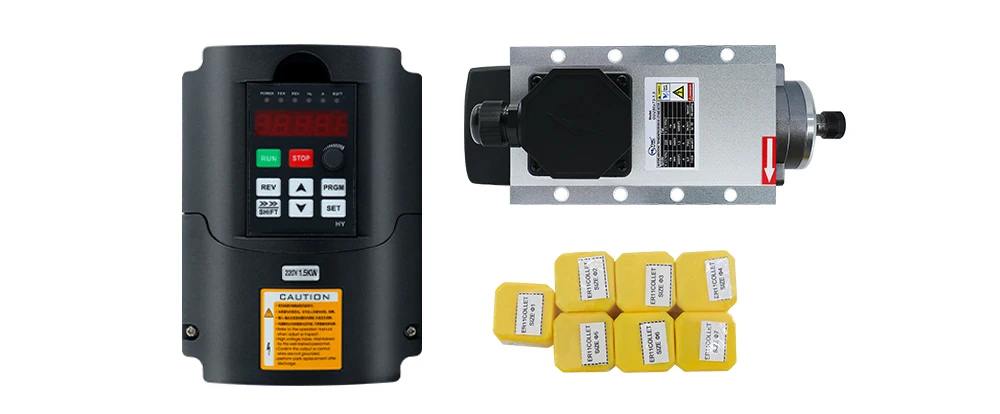 محرك مغزلي HLTNC بقوة 1.5 كيلو - مراجعة Air Cooled 1.5Kw Spindle Motor Inverter 110V وسعره