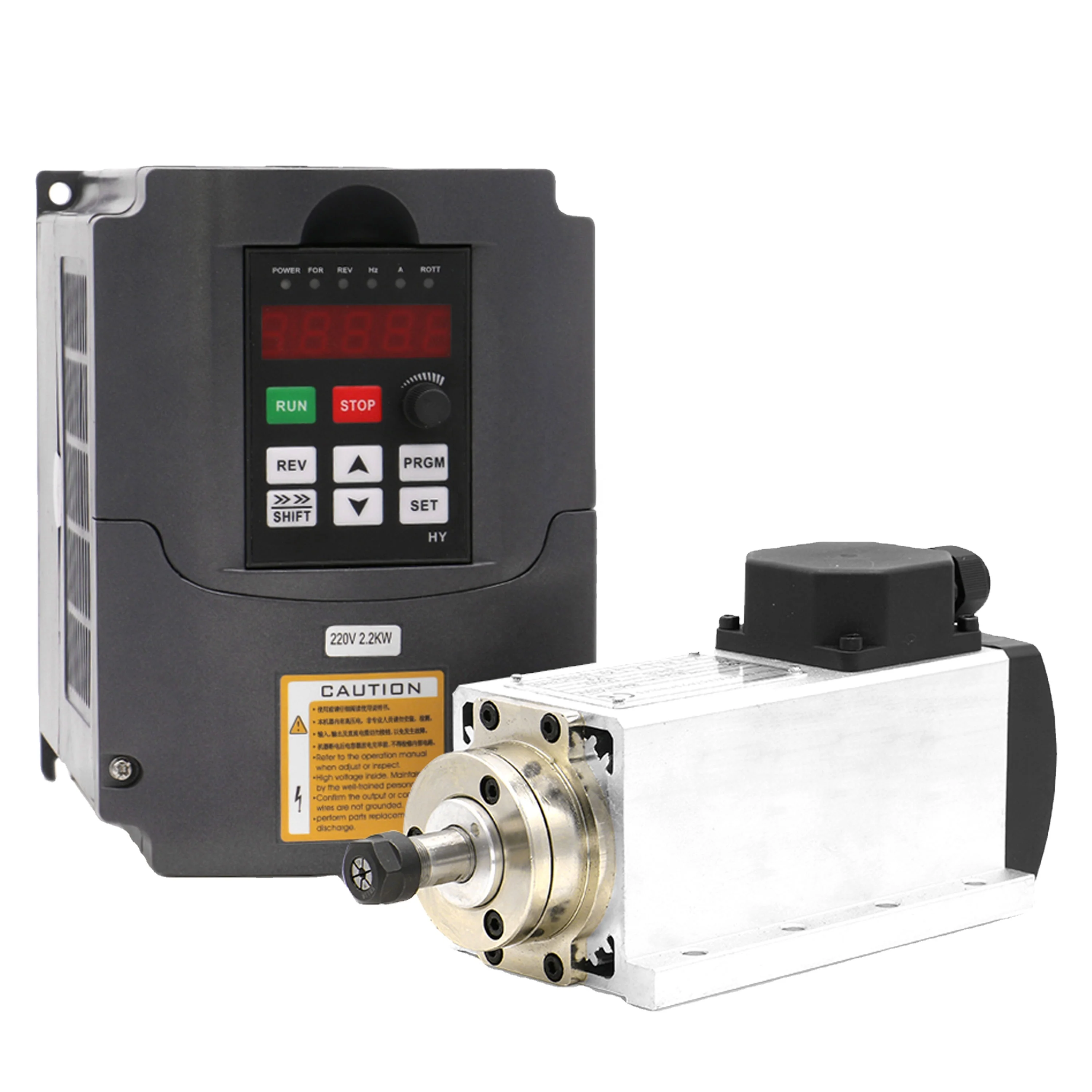 محرك مغزلي HLTNC بقوة 1.5 كيلو - مراجعة Air Cooled 1.5Kw Spindle Motor Inverter 110V وسعره