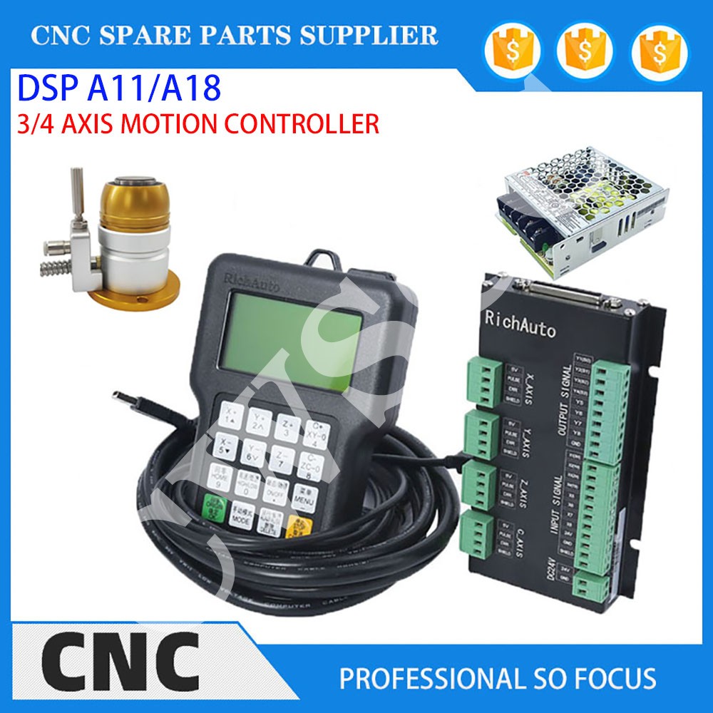 3-محور 4-محور ماكينة بتحكم رقم - مراجعة Richauto A11 Dsp Controller 3 Axis وسعره