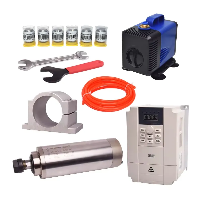 مجموعة مغزل مبرد بالماء Gdz80  - مراجعة 2.2Kw Water Cooled Spindle Kit Vfd وسعره