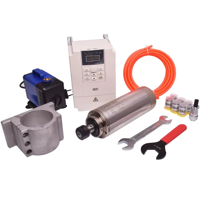 مجموعة مغزل مبرد بالماء Gdz80  - مراجعة 2.2Kw Water Cooled Spindle Kit Vfd وسعره
