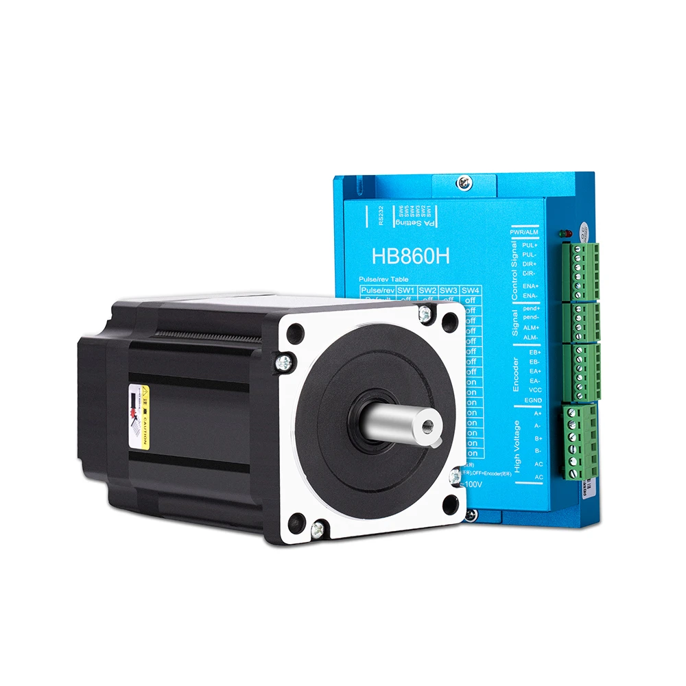 YUN DUAN Nema34 محرك متدرج بحل - مراجعة Hybrid Servo Driver Nema 34 8.5Nm وسعره